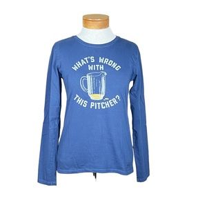 Life Is Good “What’s Wrong With This Pitcher?” Women’s Crusher Tee P/S EUC